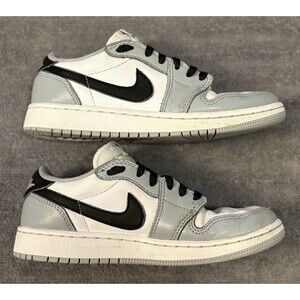 Nike Air Jordan 1 Retro Low OG GS Wolf Grey Barons CZ0858-110 Kids Size 3.5Y